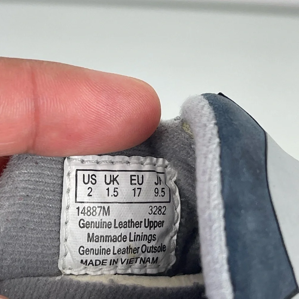 Timberland Infant Crib Shoes Blue Rhino Soft Sole Leather Size 2